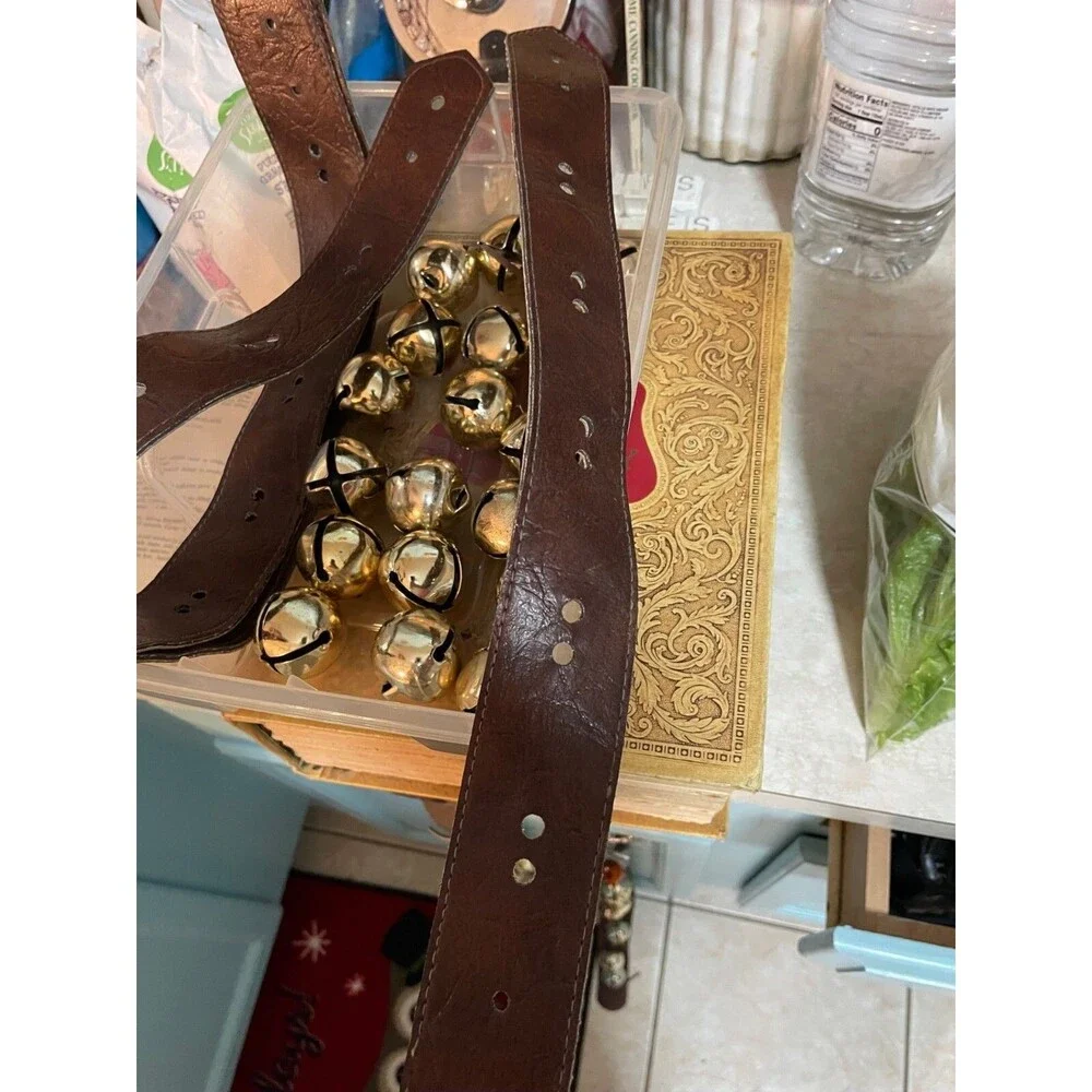 Set of 4 Genuine LEATHER STRAPPED LARGE 1.25